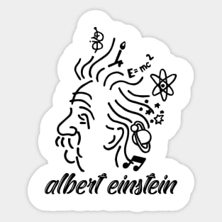 Albert Einstein T-Shirt Sticker